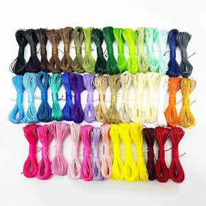 Fiasrel 0.5mm 10yards/bundle 44Colors Jewelry Making Wax Rope String