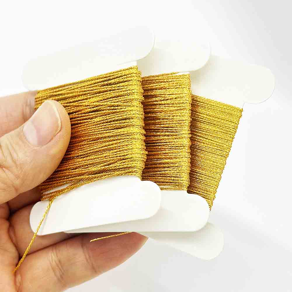 Fiasrel 10yards/pcs 3strands 6strands 9strands Gold Thread Cord String