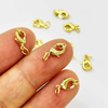 Fiasrel 10pcs Lobster Spring Clasp for Bracelet Necklace Jewelry Making 
