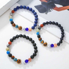 Fiasrel Universe Galaxy eight planets Sun universe Elastic Natural Stones Gemstones Bracelets Bangles