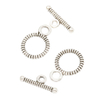 Fiasrel 10pcs Toggle Clasps Findings Buckle Connector Alloy Round OT Clasps
