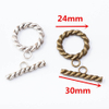 Fiasrel 10pcs DIY Jewelry Making Necklace Hooks Bracelets Connectors Simple Twist OT Toggle Clasp