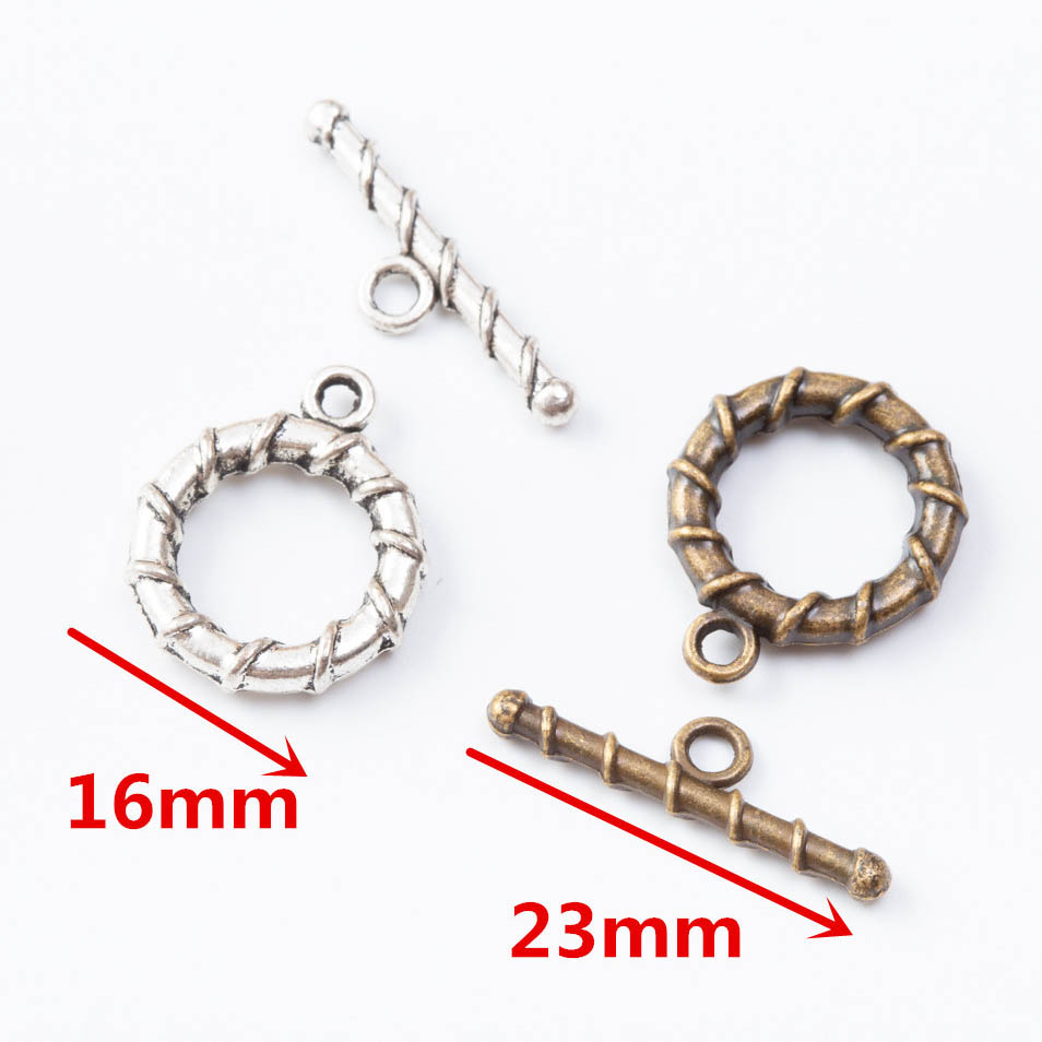Fiasrel 10pcs Alloy OT Toggle Clasp for Beaded Necklace Bracelet Accessories