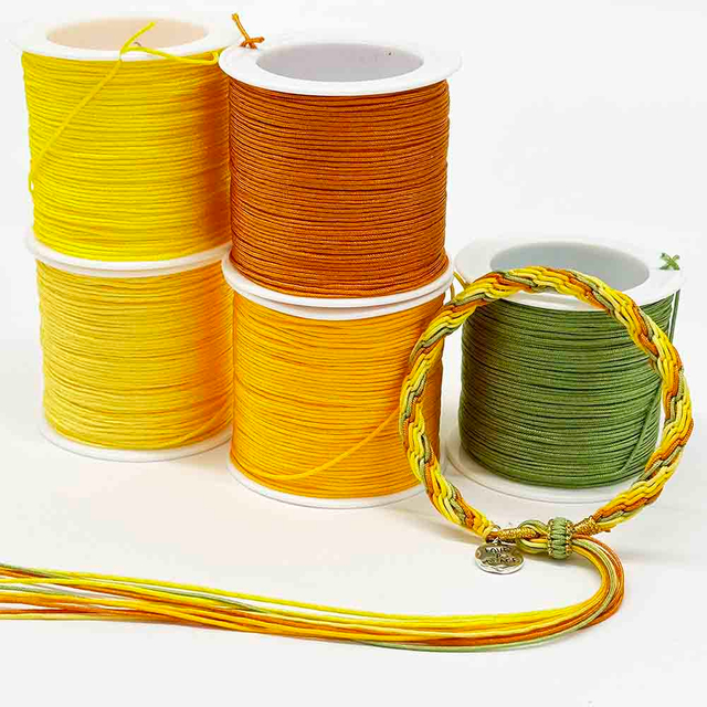 Fiasrel No.72 0.8mm 5rolls 43yards/roll Orange Soda Series Nylon Cord Wire Chinese Knot String Knit Ropes Jade Thread