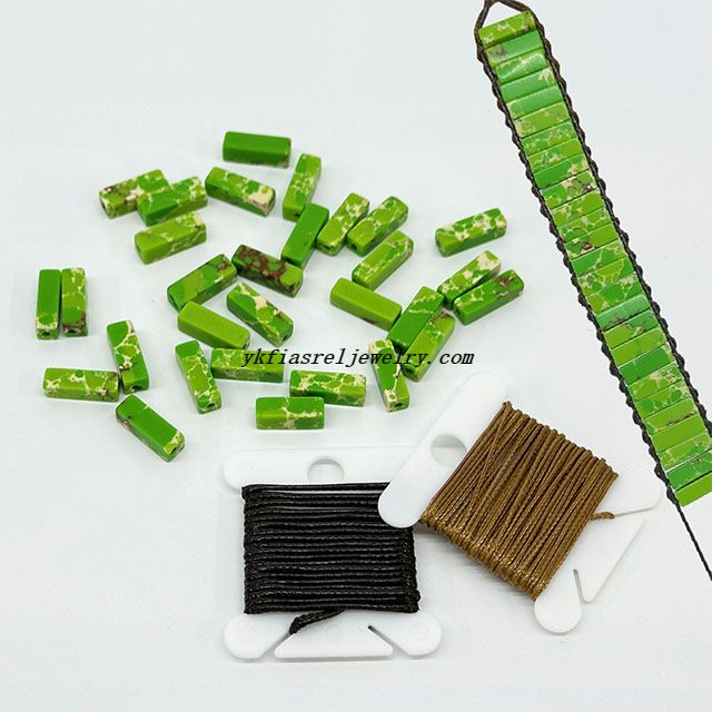 New Designer Fashion Jewellery Green Natural Beaded Stone Bracelet Thread for Men Women