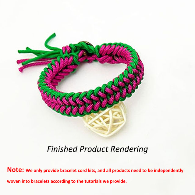 Wholesale Handmade Woven Rope Green And Red Friendship Bracelet Thread Package