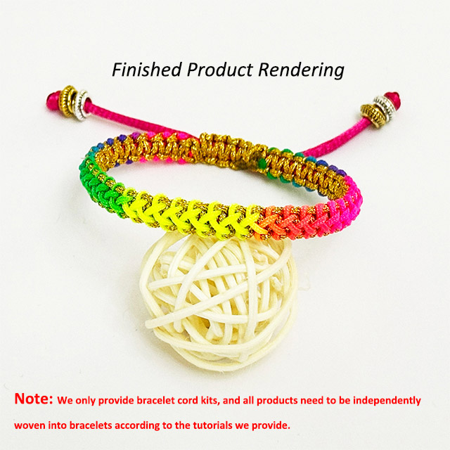 DIY Multicolor Jade Thread Simple Woven Bracelet Hand Rope Supplier