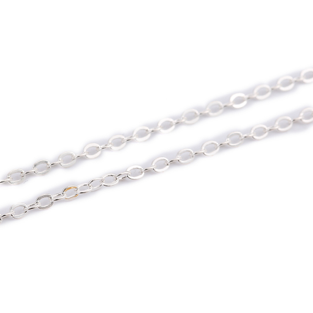 Fiasrel 2 Meters/lot O Oval Link Chains Necklace DIY Jewelry Making Findings Accessories