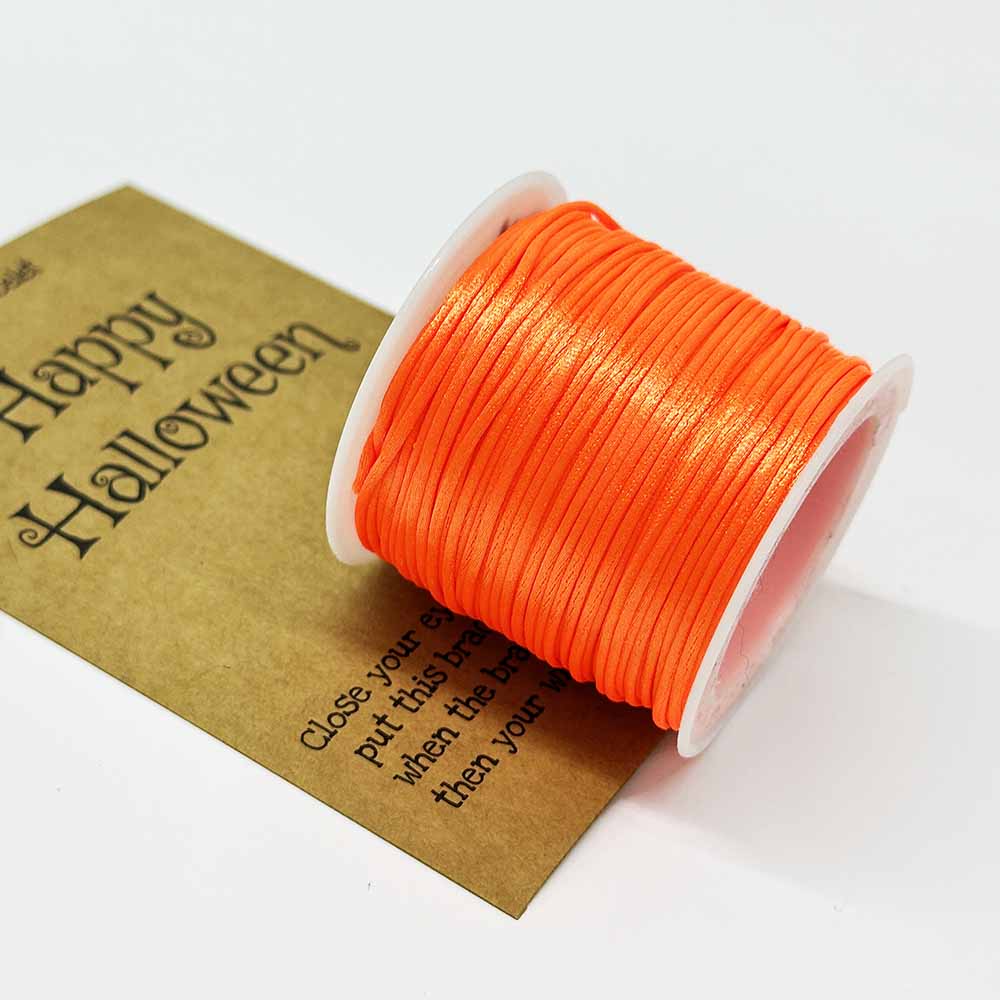 Fiasrel Halloween Thread Kit: 1.5/2.0/2.5mm Satin Rattail Macrame Beading Thread Nylon Chinese Knotting Cord