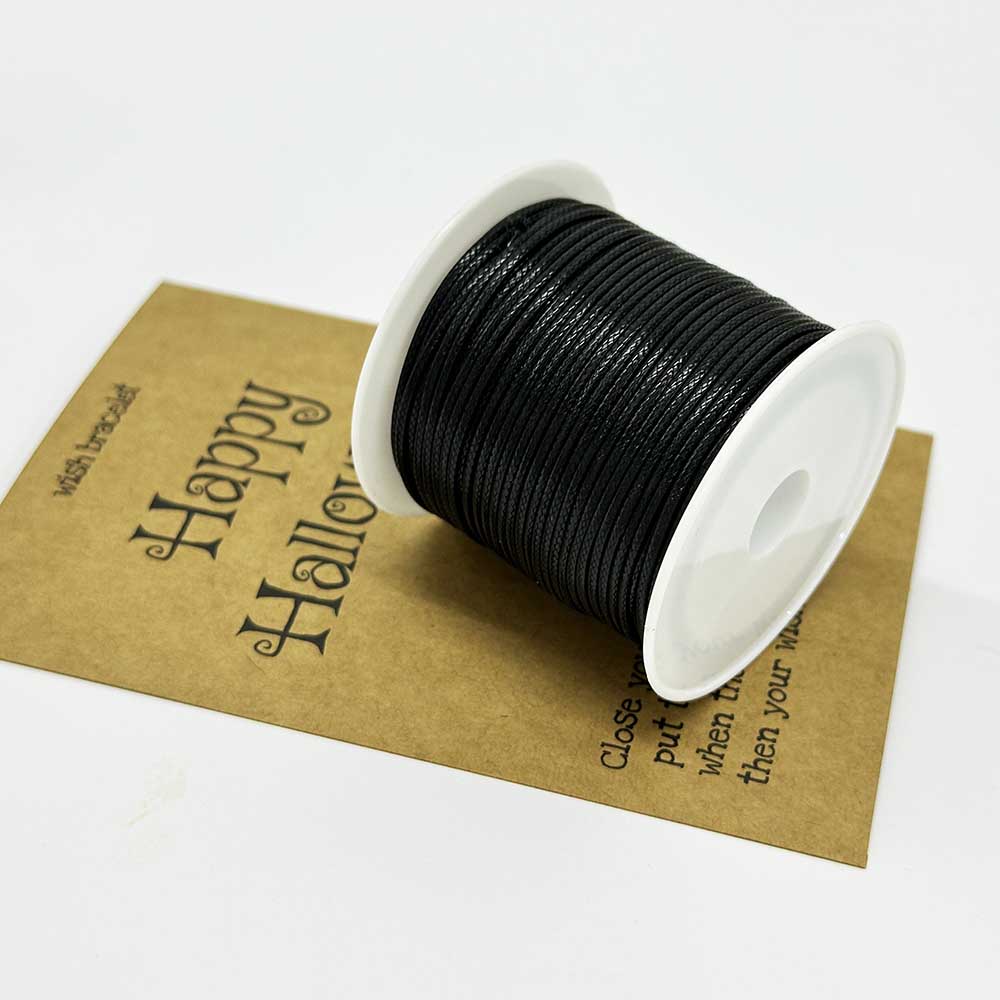 Fiasrel Halloween Thread Kit: 0.5/0.8/1.0/1.5mm 5/10/20yards Waxed Polyester Cord for Jewelry Making Necklace Earrings Bracelet Craft