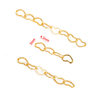 Fiasrel 1m 18K Gold Filled Heart Chain Sterling Silver Filled Heart Chain Bulk Chain for Necklace Bracelet Permanent DIY Jewelry