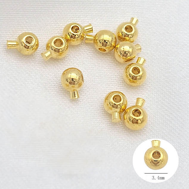 Fiasrel 20pcs 14k Gold Finishing Clip Buckle Diy Brass Wire Positioning Buckle