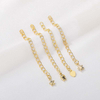 Fiasrel 10pcs Color-preserving Ending Chain Copper Gold Plated 14K 18K Lobster Clasp Extension Chain for DIY Jewelry Making Bracelet Necklace