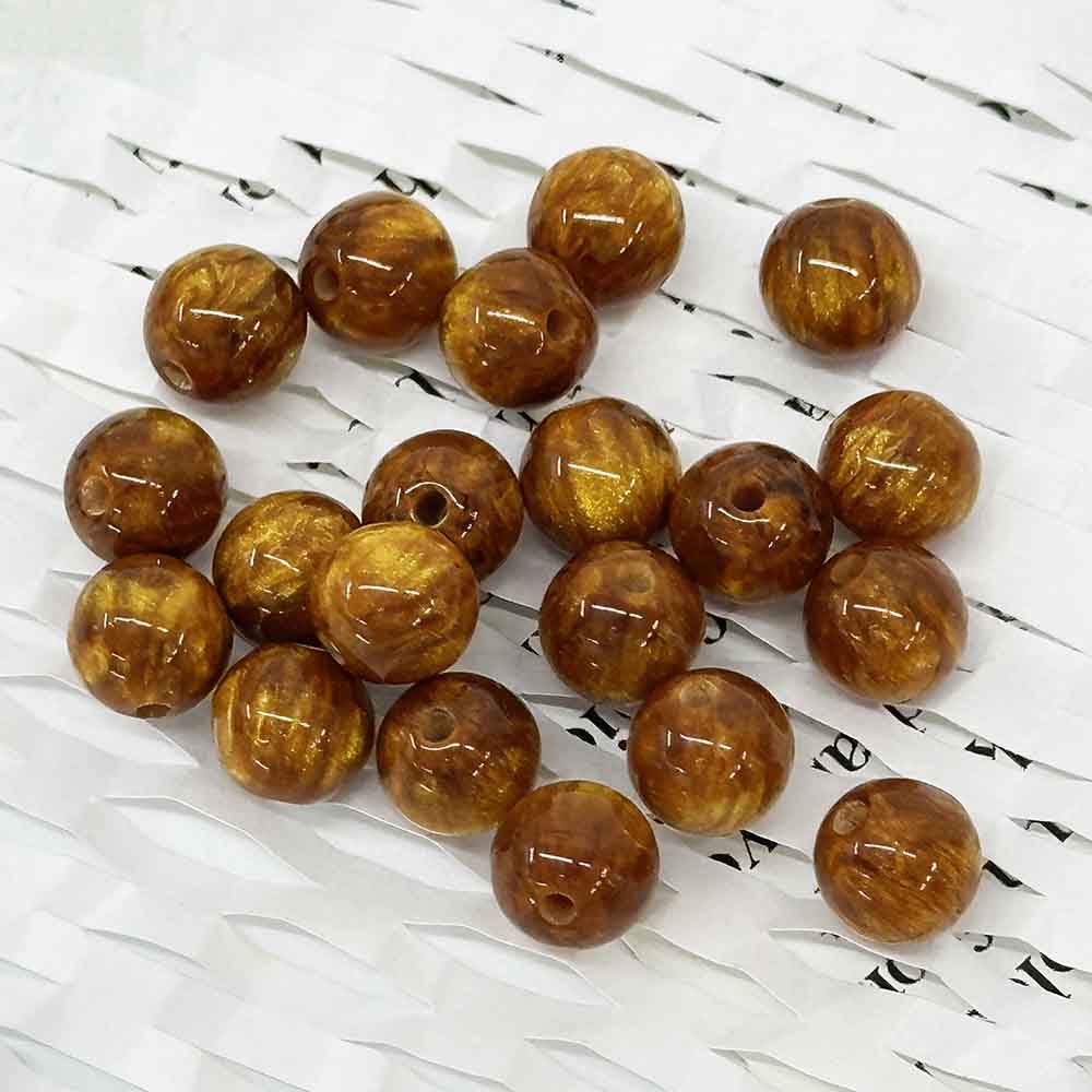 Fiasrel 20pcs Round Ball Shape Acrylic Beads for Jewelry Making
