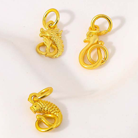 Fiasrel 10pcs Sargent Fishtail Buckle Head Dragon Phoenix Buckle Accessories DIY Bracelet Necklace Pendant Connection