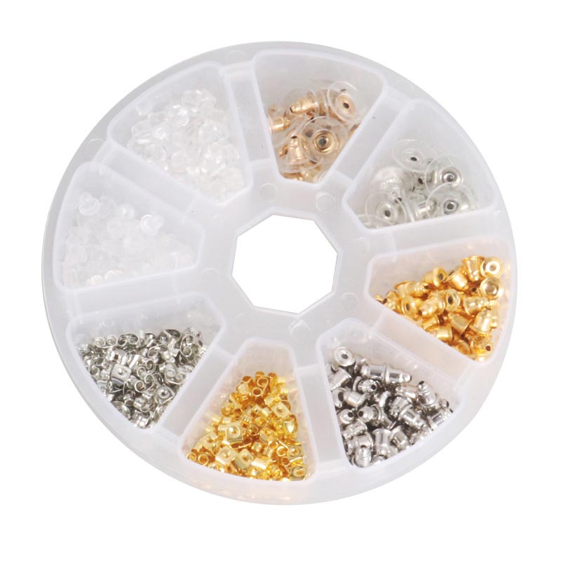 Fiasrel DIY Jewelry Findings Components Kit Ear Plugs Earrings Butterfly Earplug Jewelry Accessories