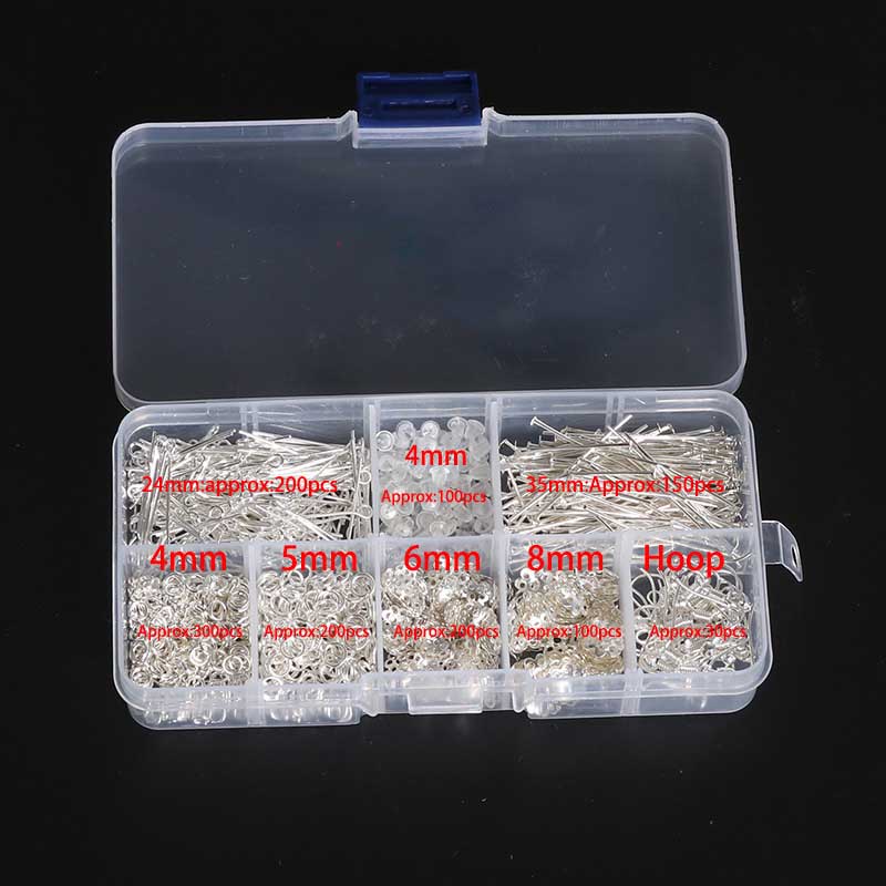 Fiasrel Jewelry Making Supplies Kit Horse Clip Clasp Lobster Clasp Open Jump Rings for DIY Jewelry Making Accessories