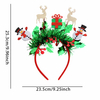 Fiasrel 2pcs Hair Accessories Glitter Christmas Tree Hair Hoop Santa Claus Snowman Hairband Christmas Elk Snowflake Headband