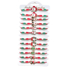 Fiasrel 12pcs Adjustable Alloy Enamel Woven Bracelet Kit with Christmas Charms Santa Claus Reindeer Christmas Tree Gold Plated