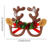 Fiasrel Christmas Glasses Glitter Holiday Party Glasses Frame Christmas Decoration Eyeglasses