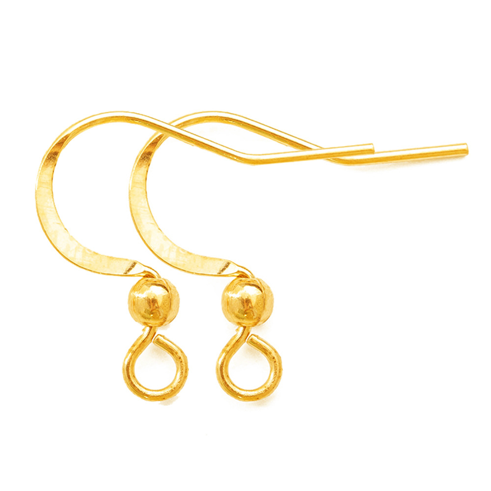Fiasrel 10/20/50pairs Copper Plated with Sterling Silver Fish Hook Findings Earwire with Ball Hook Earrings for Jewelry Making Accessories