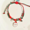 Fiasrel Christmas Bracelets Adjustable Ceramics Beads Santa Deer Charm Bracelets