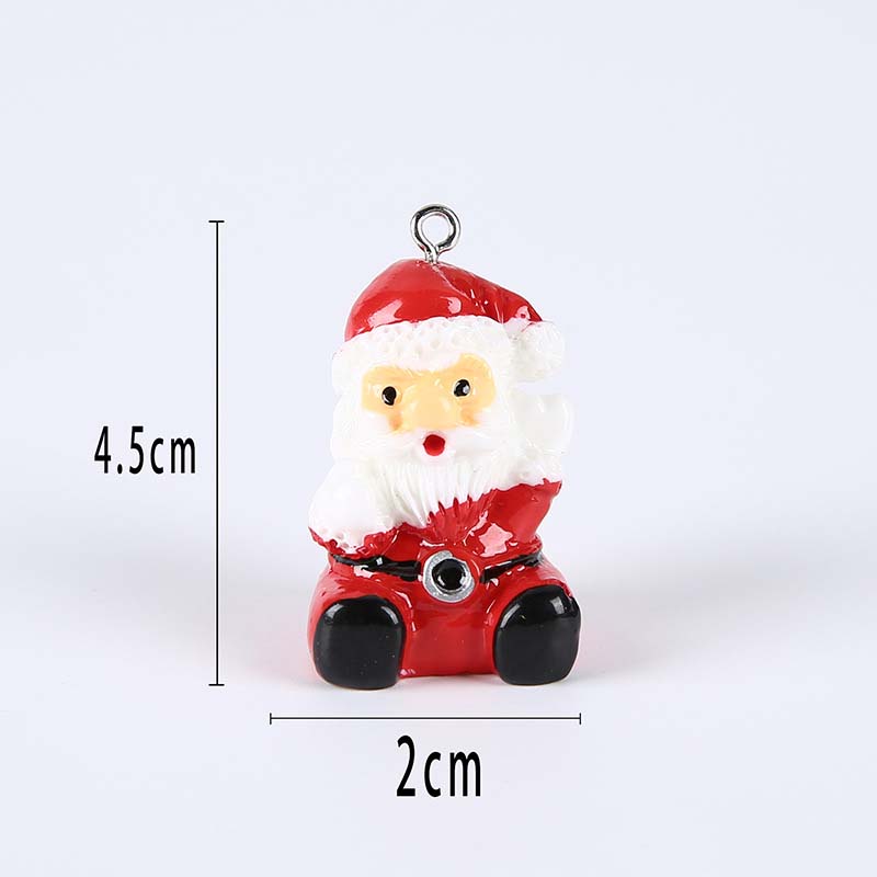 Fiasrel 15pcs/set Christmas Colorful Gift Resin Flatback Cabochon Christmas Decoration Ornament