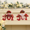 Fiasrel 1/4pcs Christmas Decorations Tree Hanging Gift Santa Elk Snowman Decoration Gift