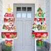 Fiasrel Christmas Santa Christmas Home Front Door Wall Hanging Christmas Banner Garage Porch Decor Couplets Door Wall Hanging Signs