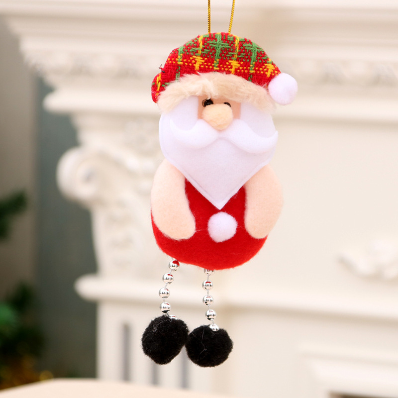 Fiasrel 1/4pcs Christmas Ornaments Xmas Gift Snowman Santa Claus Tree Toy Doll Hang Decoration