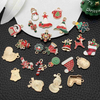 Fiasrel 50/pack Mix 3D Decorations Metal Coloful Christmas Decoration Small Pendant