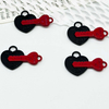 Fiasrel 5pcs Alloy Valentine Day Trendy Fashion Heart Key Magnetic Charms Pendants Beads