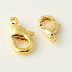 Fiasrel 20pcs DIY Jewelry Findings Components Gold Plated Metal Necklace Bracelet Lobster Clasp for Jewelry Making