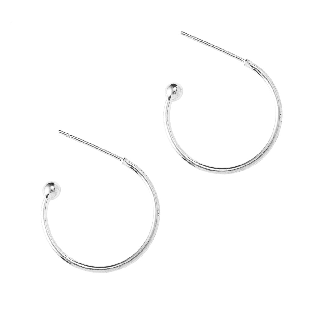 Fiasrel 5/10/50pais 18K Gold Plated Round Light Stud Earrings Accessories Brass Plated Real Gold Hypoallergenic Stud Earrings