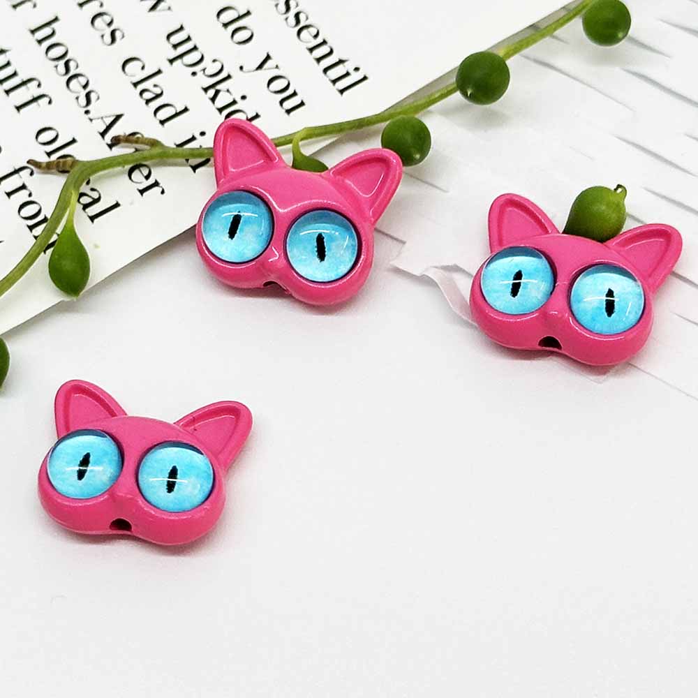 Fiasrel 10pcs Jewelery Personalised Fine Gifts Quirky Black Cat Beads