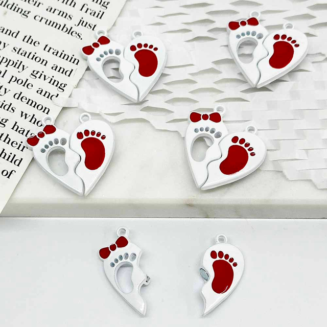 Fiasrel 10pcs DIY Creative Splicing Love Magnet Buckle Beads for Jewelry Making