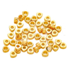 Fiasrel 50pcs Gold-filled Loose Beads Accessories DIY Handmade Triangle Bracelet Beaded Spacer for Jewelry Making