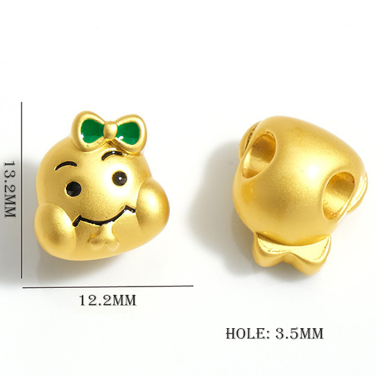 Fiasrel 1pcs 12 Zodiac Beads DIY Charm Smooth Bead Jewelry Making Accessories