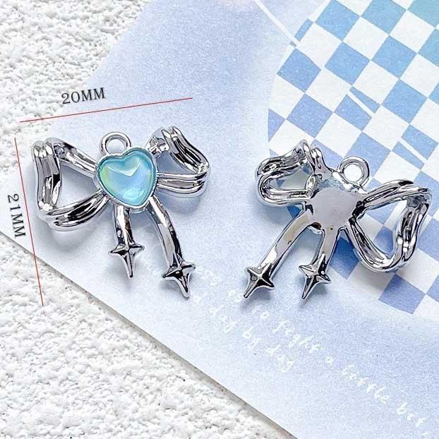 Fiasrel Jewelry Alloy Heart Beads size