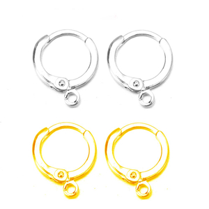 Fiasrel 10pcs/lot 18K Gold Ear wire brass lever back Earring Hooks Clasp for DIY Jewelry Earring Making Findings Supplies
