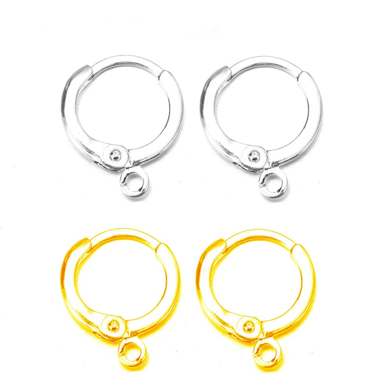 Fiasrel 10pcs/lot 18K Gold Ear wire brass lever back Earring Hooks Clasp for DIY Jewelry Earring Making Findings Supplies