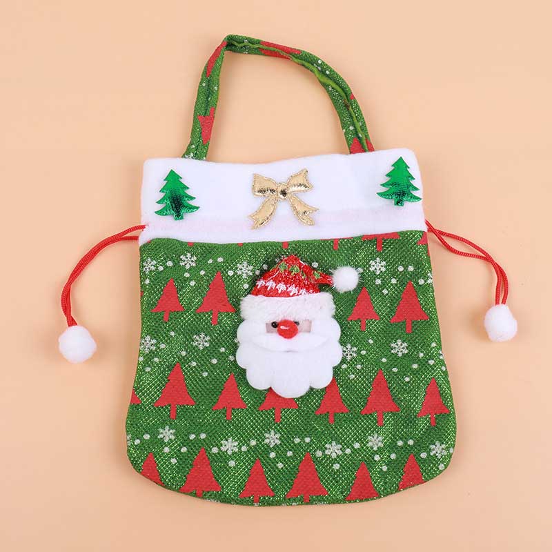 Fiasrel 1pcs/4pcs Christmas Decorations New Christmas Gift Bag Christmas Apple Bag