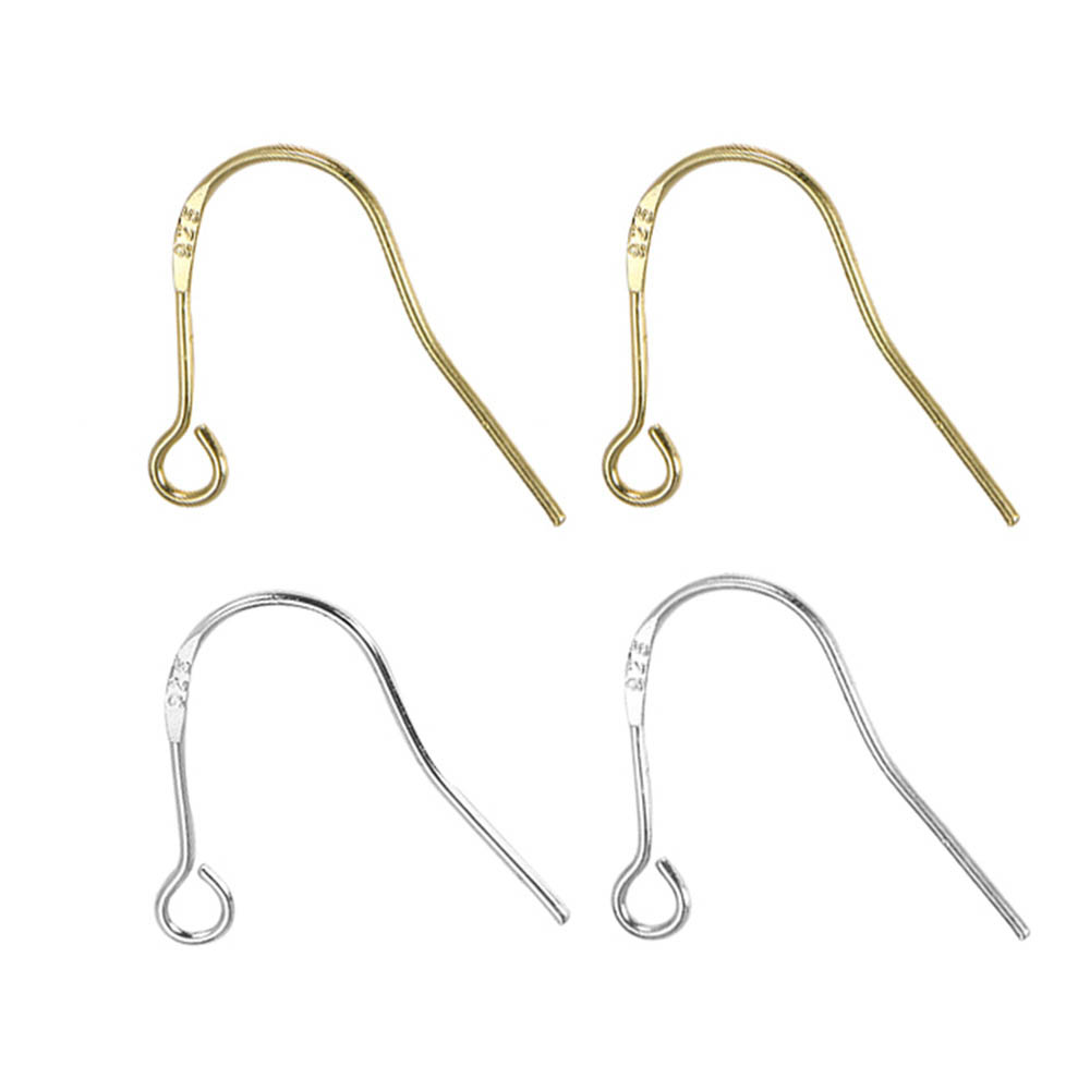 Fiasrel 5/20Pairs S925 Sterling Silver Plated Earrings Hook for DIY Jewelry Materials Making