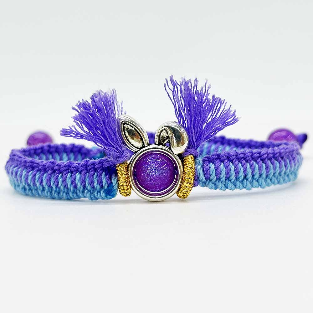 Fiasrel Handmade Adjustable Cute Rabbit Head Bracelet