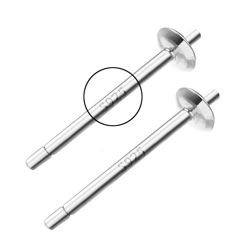 Fiasrel 10Pairs Earring Mountings Brass Earring Pin with Cap for Earring Jewelry Findings