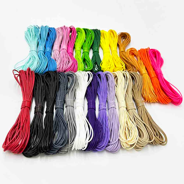 Fiasrel 0.5mm 0.8mm 1mm 1.5mm 10Yards/lot Waxed Cord Rope Waxed Thread Cord String Strap for Jewelry Making Handmade Craft Supplies