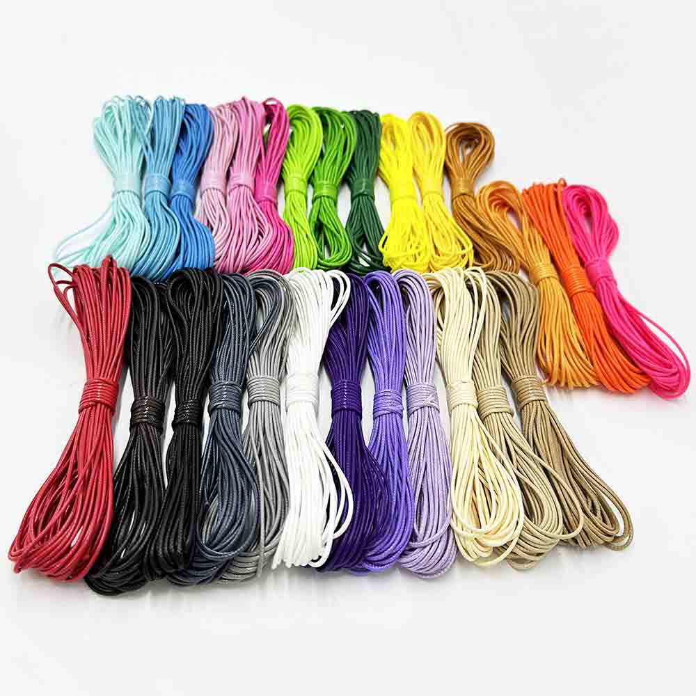 Fiasrel 0.5mm 0.8mm 1mm 1.5mm 10Yards/lot Waxed Cord Rope Waxed Thread Cord String Strap for Jewelry Making Handmade Craft Supplies