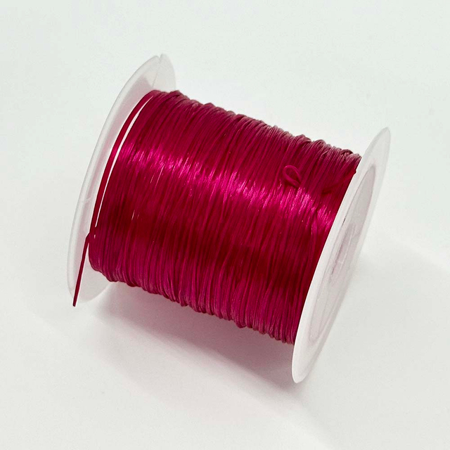 Fiasrel 1pcs 0.8mm 10Yards Elastic Bead Cord Flat Elastic Crystal String for Stretch Bracelet Making Beading Bracelet Necklace Jewelry Making Craft Supplies