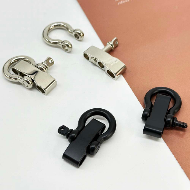 Fiasrel 5pcs Alloy Steel Paracord Bracelet Shackle Adjustable C-shaped/U-shaped Metal Detachable Buckle Clips for Outdoor Survival Bracelet Wrist Strap Accessories