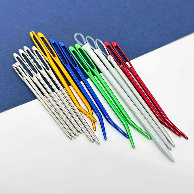 Fiasrel 17pcs/Set Home Sewing Large Eye Blunt Needles for Hand Sewing Yarn Sewing Needles Set Weave Knitting Crochet DIY Craft